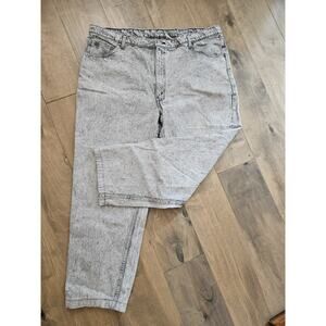 Vtg 1980s 1990s BRITTANIA ACID WASH Black DENIM JEANS 40 X 28 vtg punk grunge